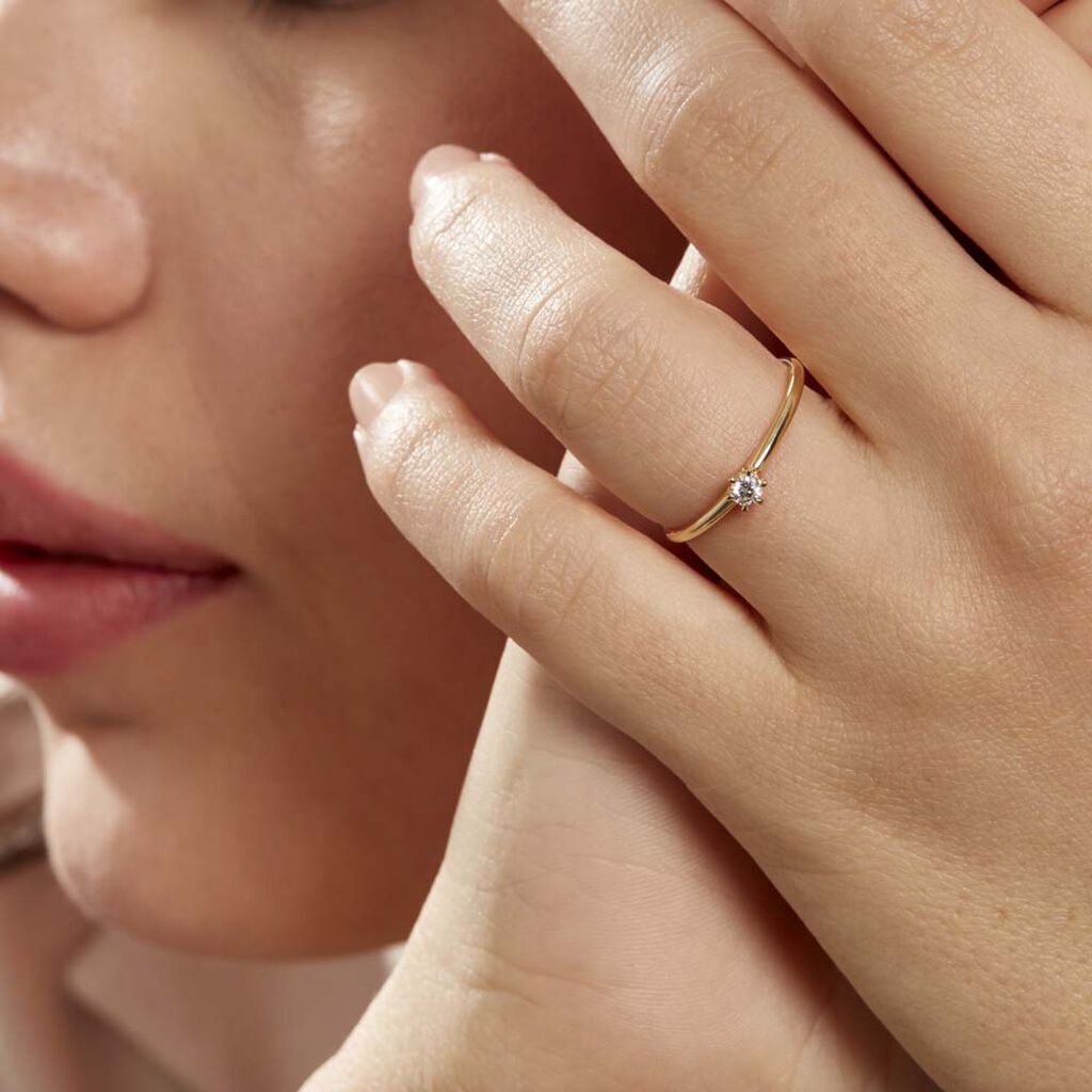 Bague Solitaire Samantha Or Jaune Diamant - Bagues solitaires Femme | Histoire d’Or