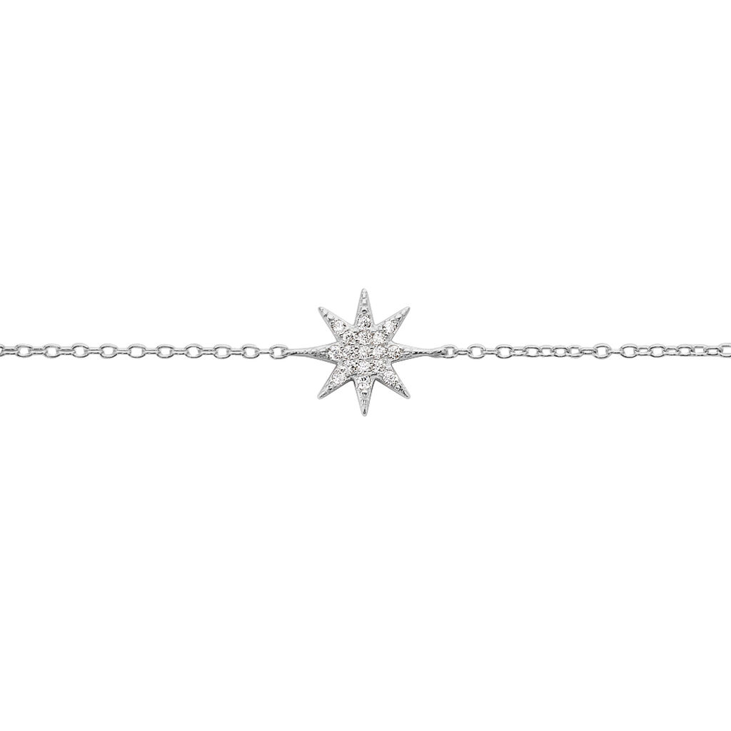 Bracelet Sarida Argent Blanc Oxyde De Zirconium - Bracelets fantaisie Femme | Histoire d’Or