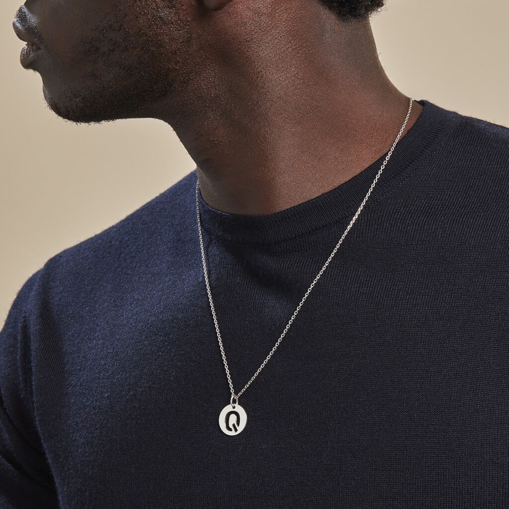 Pendentif Elio Q Argent Blanc - Pendentifs Famille | Histoire d’Or