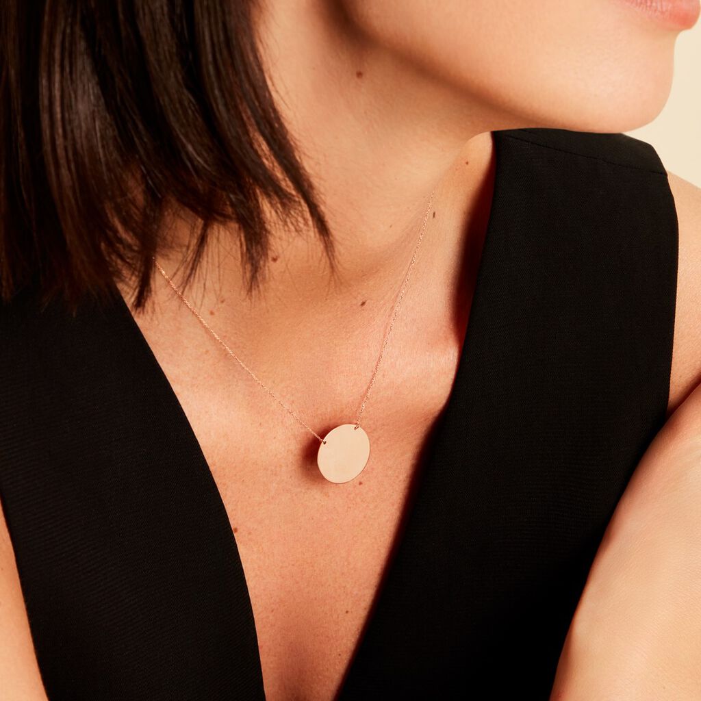 Collier Pastille Gravable Or Rose - Cadeaux de naissance Femme | Histoire d’Or
