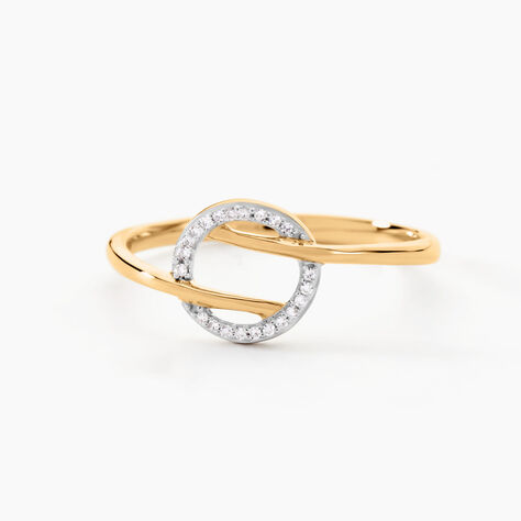 Bague Thealane Or Jaune Diamant - Bagues avec pierre Femme | Histoire d&rsquo;Or