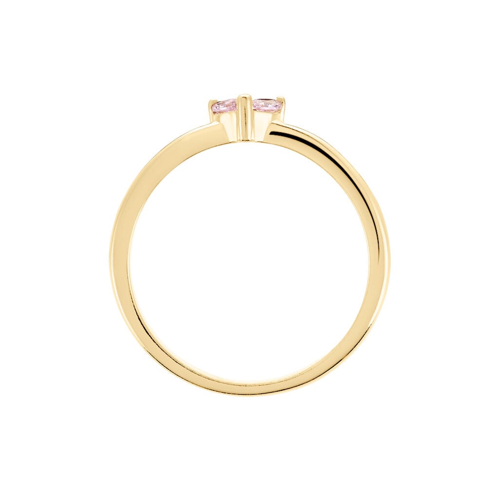 Bague Erma Plaqu&eacute; Or Dor&eacute; Oxyde De Zirconium - Bagues avec pierre Femme | Histoire d&rsquo;Or
