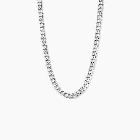 Chaîne Casper Maille Gourmette Argent Blanc - Chaines Homme | Histoire d’Or