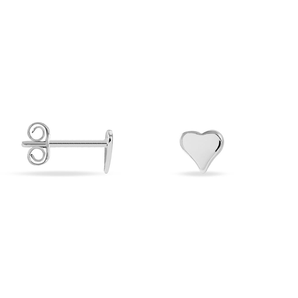 Boucles D'oreilles Puces Jeanne-françoise Argent Blanc - Boucles d'oreilles fantaisie Femme | Histoire d’Or