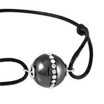 Bracelet Nina Cera Argent Blanc Strass Et C&eacute;ramique - Bracelets cordon Femme | Histoire d&rsquo;Or