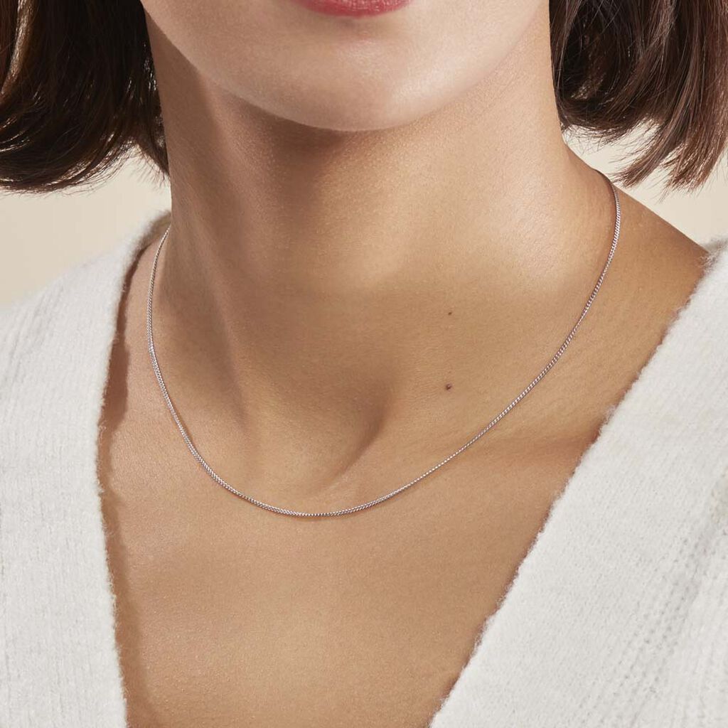 Chaîne Clementine Argent Blanc - Chaines Femme | Histoire d’Or