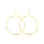 Cr&eacute;oles Rosa Billes Diamantees Or Jaune - Boucles d'oreilles cr&eacute;oles Femme | Histoire d&rsquo;Or