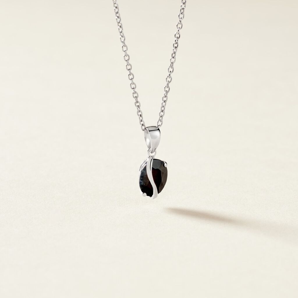 Pendentif Prudencia Or Blanc Saphir - Pendentifs Femme | Histoire d’Or