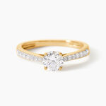 Bague Solitaire Hemera Or Jaune Diamant Synthetique - Bagues solitaires Femme | Histoire d&rsquo;Or