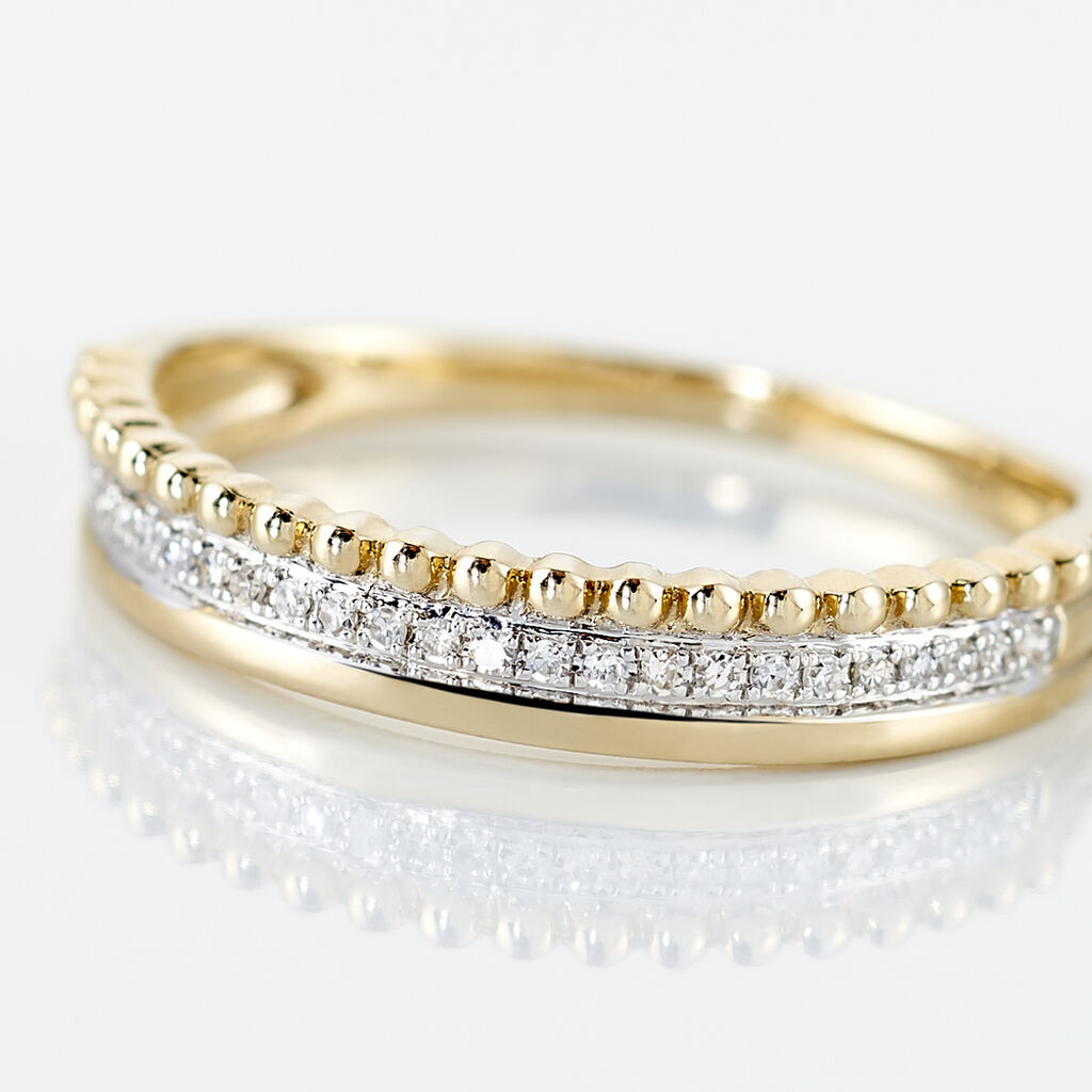Bague Marcianne Or Jaune Diamant - Bagues avec pierre Femme | Histoire d’Or