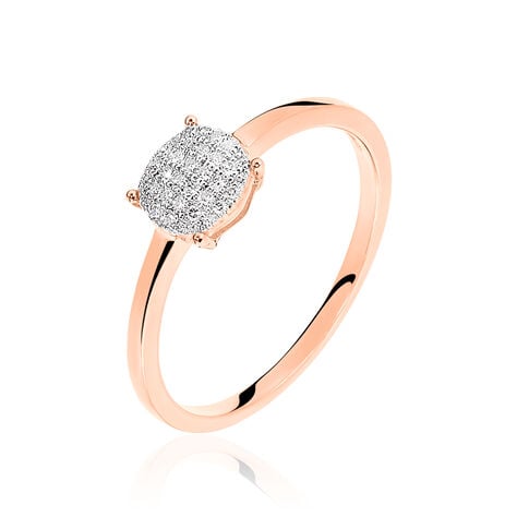 Bague Princesse Or Rose Diamant - Bagues avec pierre Femme | Histoire d&rsquo;Or