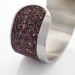 Bracelet Manchette Ouvert Acier Blanc Carron - Bracelets manchettes Femme | Histoire d&rsquo;Or