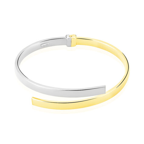 Bracelet Jonc Loise 2 Fils Carres Or Bicolore - Bracelets joncs Femme | Histoire d&rsquo;Or