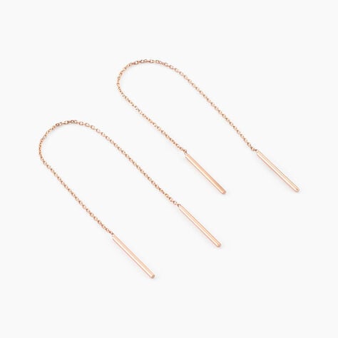Boucles D'oreilles Pendantes Pink Or Rose - Boucles d'oreilles pendantes Femme | Histoire d&rsquo;Or