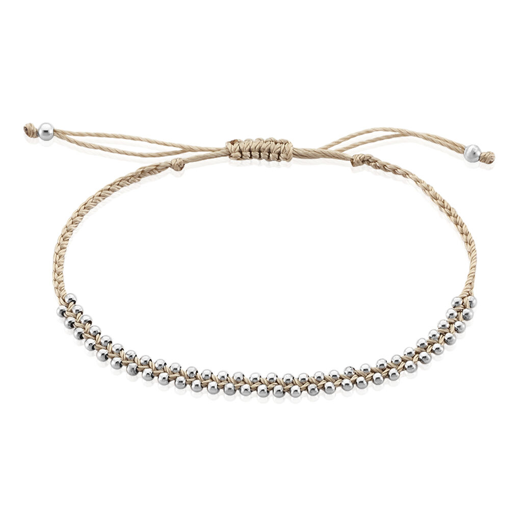 Bracelet Argent Blanc - Bracelets cordon Femme | Histoire d&rsquo;Or