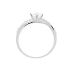 Bague Lines Argent Blanc Oxyde De Zirconium - Bagues solitaires Femme | Histoire d&rsquo;Or