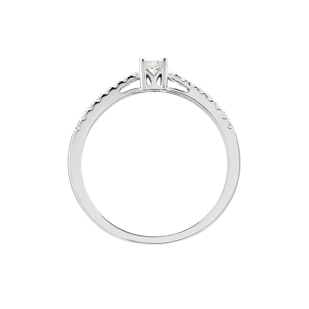 Bague Eliisa Or Blanc Diamant - Bagues solitaires Femme | Histoire d’Or