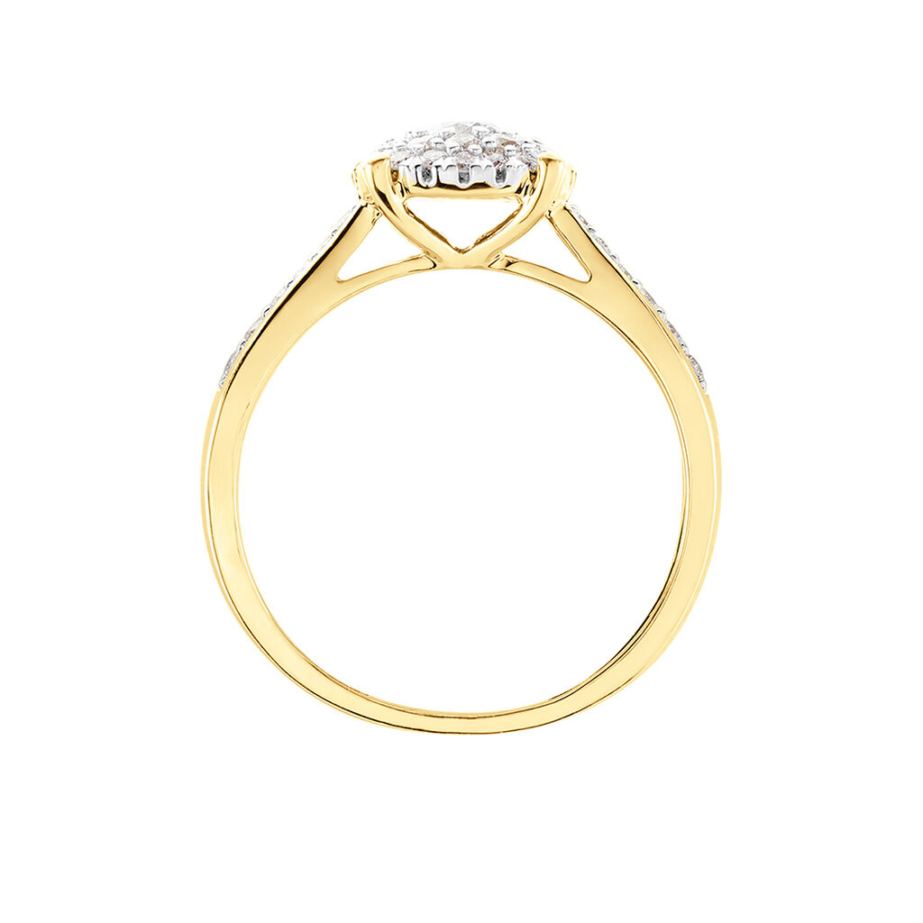 Bague Shirlene Ld Or Jaune Diamant Synth&eacute;tique - Bagues solitaires Femme | Histoire d&rsquo;Or