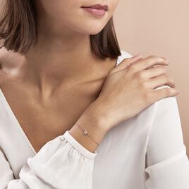 Bracelet Sarida Argent Rose Oxyde De Zirconium - Bijoux Etoile Femme | Histoire d’Or