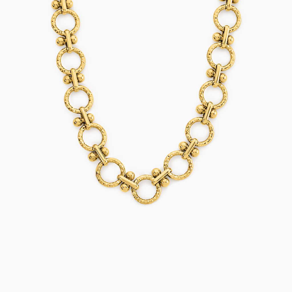 Collier Sahra Acier Jaune - Bijoux sans pierre Femme | Histoire d&rsquo;Or