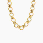 Collier Sahra Acier Jaune - Bijoux sans pierre Femme | Histoire d&rsquo;Or