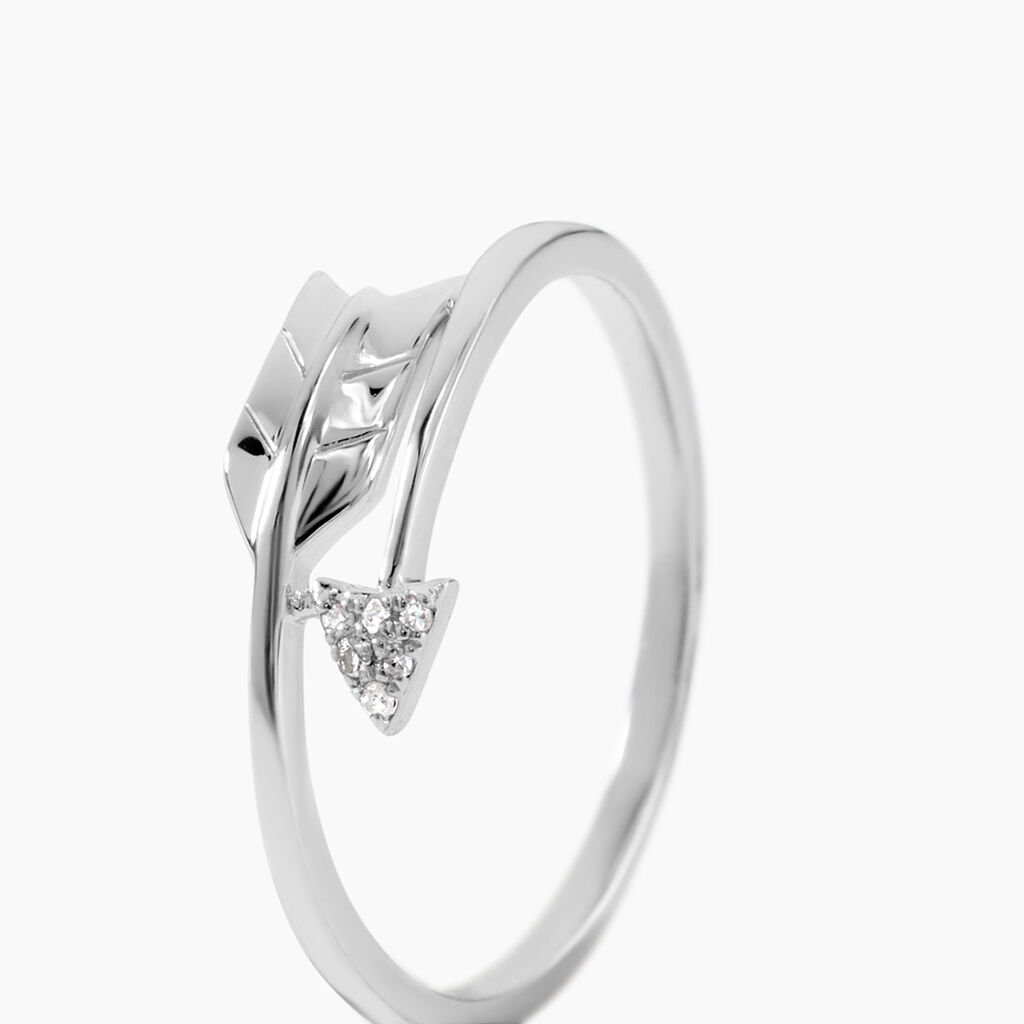 Bague Fleche Or Blanc Diamant - Bagues avec pierre Femme | Histoire d&rsquo;Or