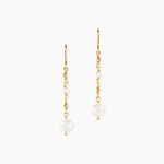 Boucles D'Oreilles Pendantes Bindy Argent Dor&eacute; A L'Or 750/1000 Perle De Culture - Boucles d'oreilles pendantes  | Histoire d&rsquo;Or
