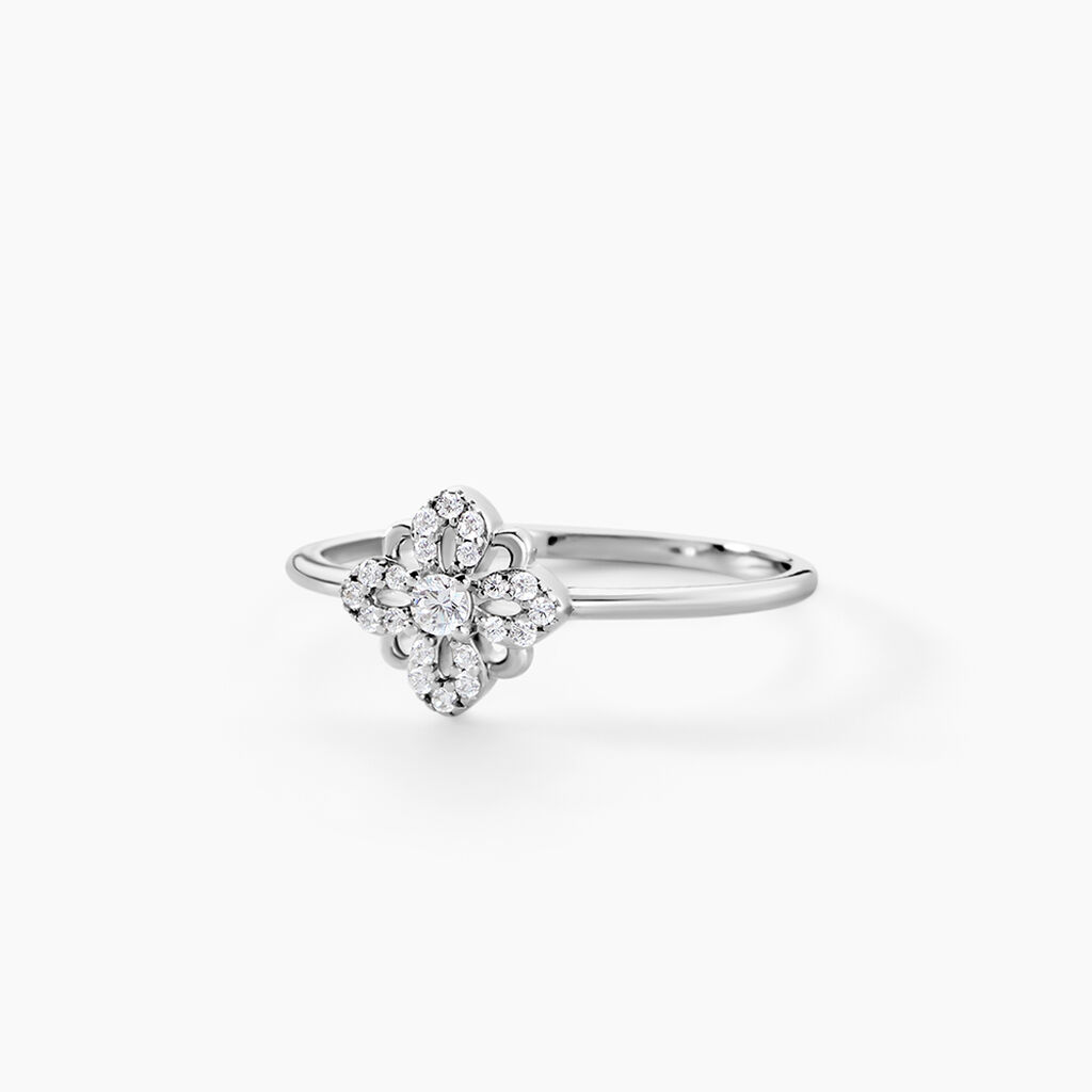 Bague Isia Argent Blanc Oxyde De Zirconium - Bagues avec pierre Femme | Histoire d&rsquo;Or
