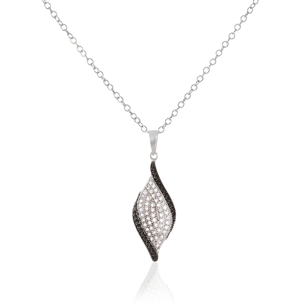 Collier Averill Argent Blanc Oxyde De Zirconium - Colliers fantaisie Femme | Histoire d&rsquo;Or