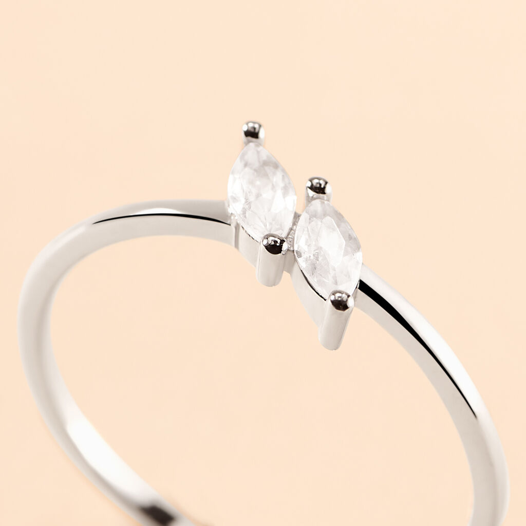Bague Winter Sweetness Argent Blanc Oxyde De Zirconium - Bagues avec pierre Femme | Histoire d&rsquo;Or
