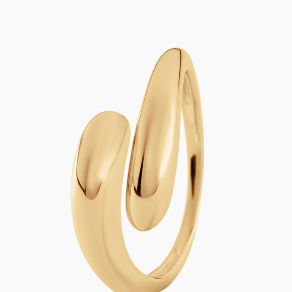 Bague Omega Argent Dor&eacute; A L'Or 750/1000 - Bijoux sans pierre Femme | Histoire d&rsquo;Or