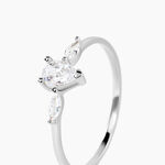 Bague Magma Argent Blanc Oxyde De Zirconium - Bagues solitaires Femme | Histoire d&rsquo;Or