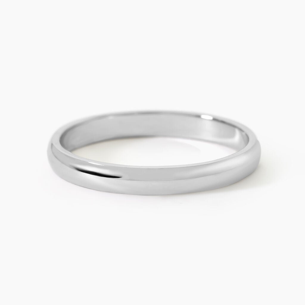 Aphroditia Demi Jonc Bombe Trouwring Wit Platina - Alliances Unisex | Histoire d&rsquo;Or