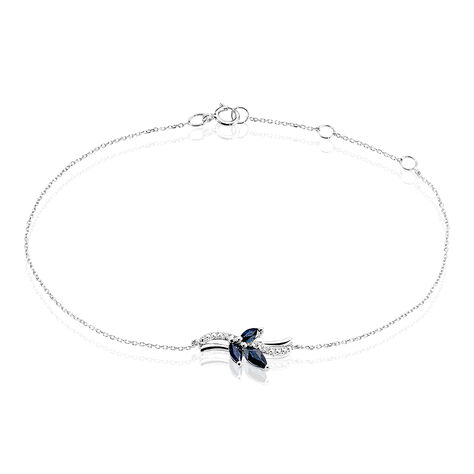 BRACELET ENFANT, BRACELET FILLE BLEU MARINE FLEURI, BRACELET FILLE