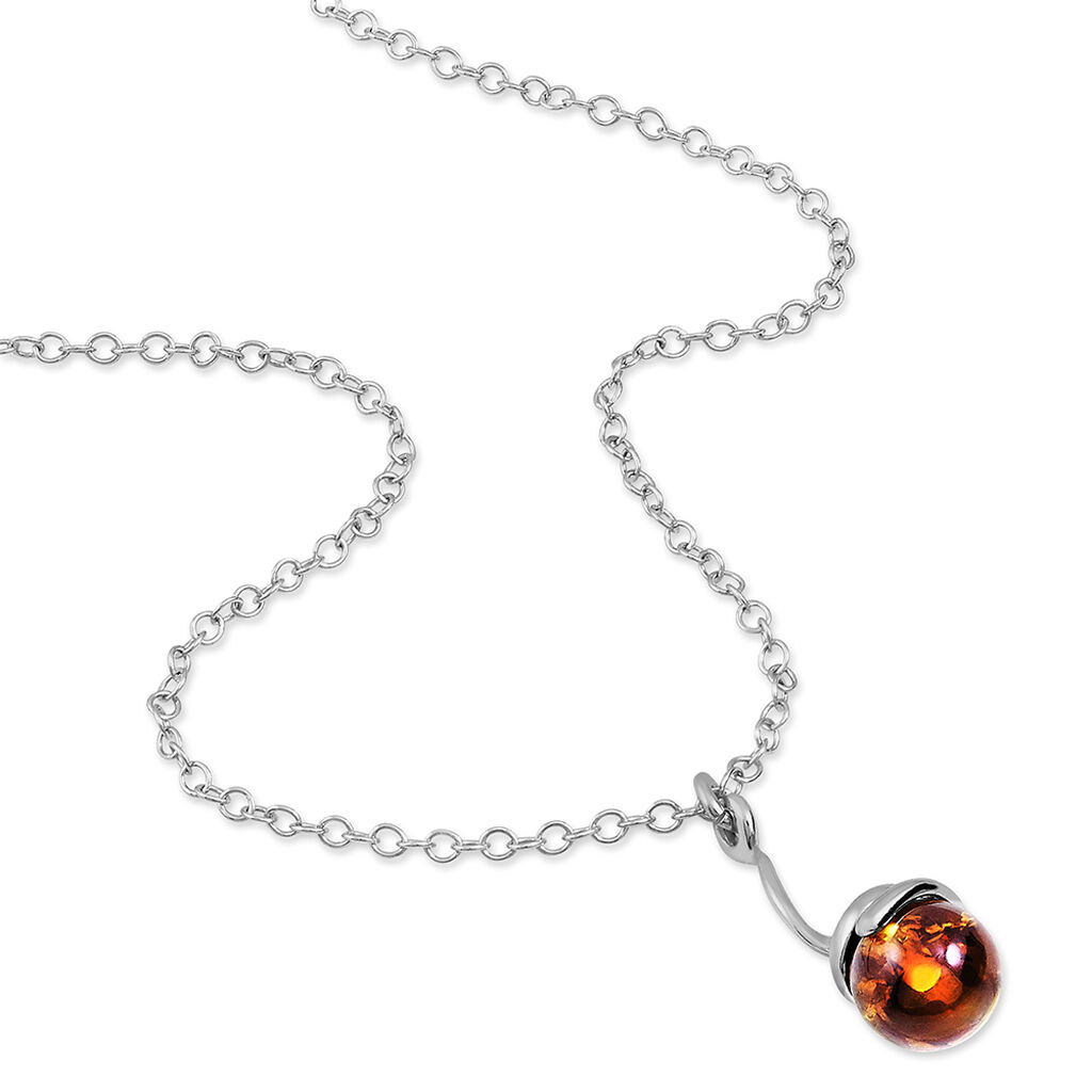 Collier Famata Argent Blanc Ambre - Colliers fantaisie Femme | Histoire d’Or