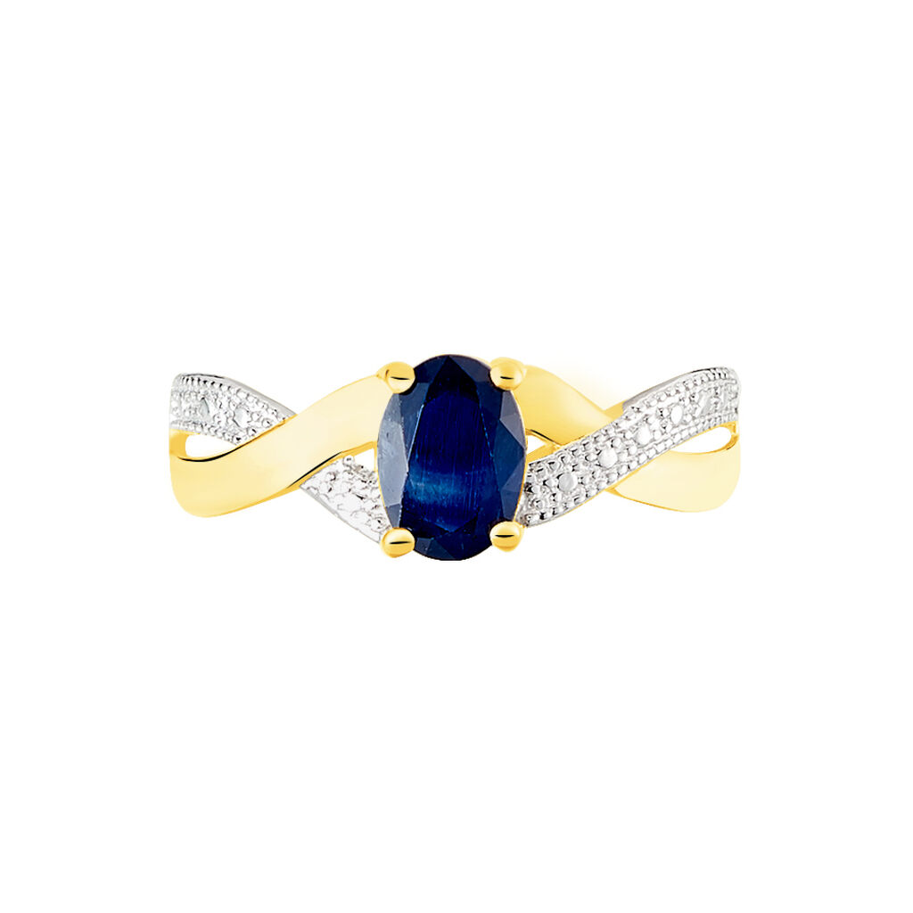 Bague Candice Or Jaune Saphir - Bagues solitaires Femme | Histoire d&rsquo;Or