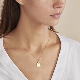 Pendentif Vierge Ovale Or Jaune - Pendentifs Baptême Famille | Histoire d’Or