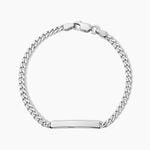 Bracelet Identit&eacute; Argent Blanc Casper - Gourmettes Homme | Histoire d&rsquo;Or