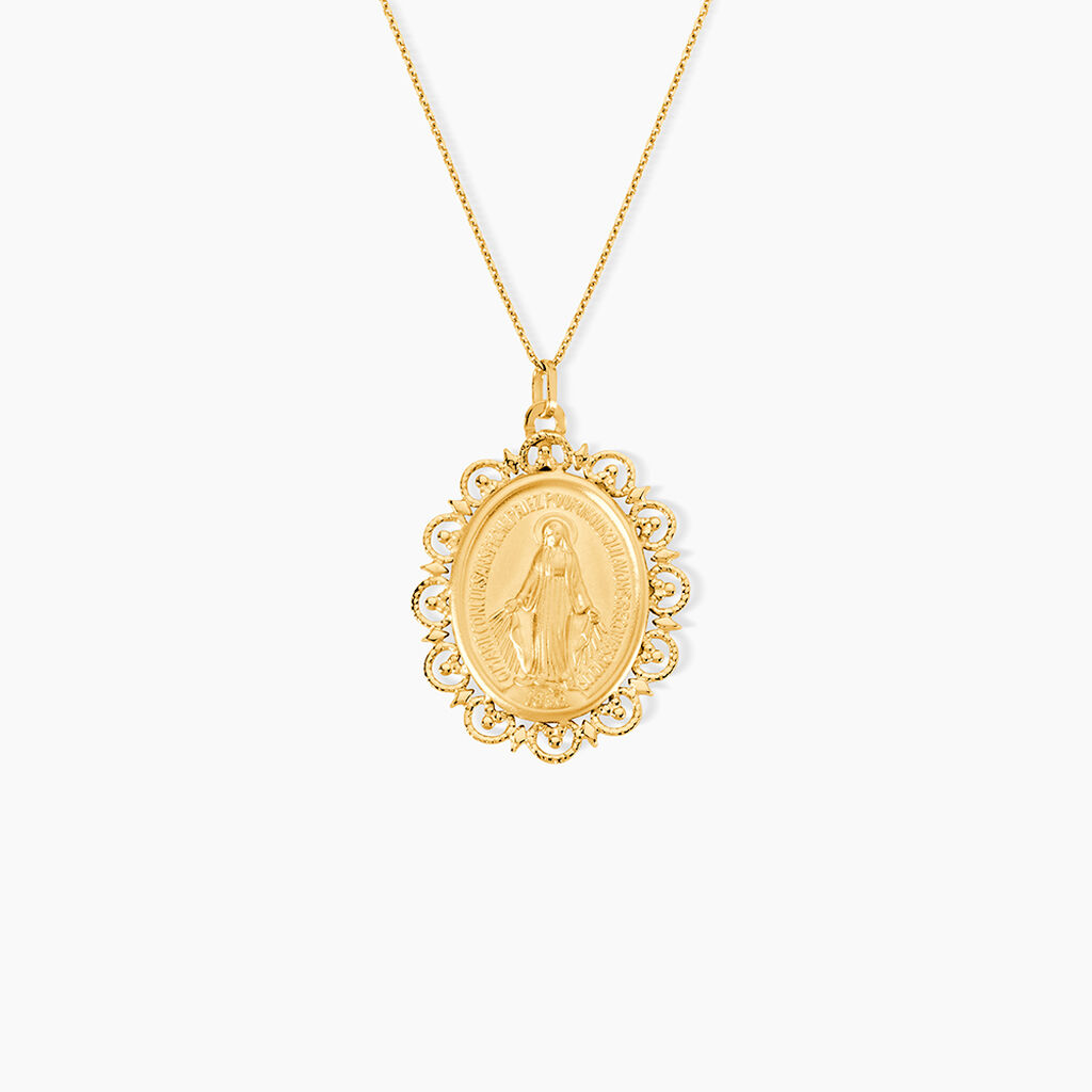Pendentif Santo Or Jaune - Pendentifs Bapt&ecirc;me Famille | Histoire d&rsquo;Or