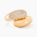 Bague Nelsie Plaqu&eacute; Or Dor&eacute; Oxyde De Zirconium - Bagues avec pierre Femme | Histoire d&rsquo;Or