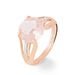 Bague Cecile Or Rose Quartz Et Diamant - Bagues solitaires Femme | Histoire d’Or