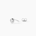 Boucles D'oreilles Puces Argent Blanc Laureano Oxydes De Zirconium - Boucles d'oreilles fantaisie Femme | Histoire d&rsquo;Or