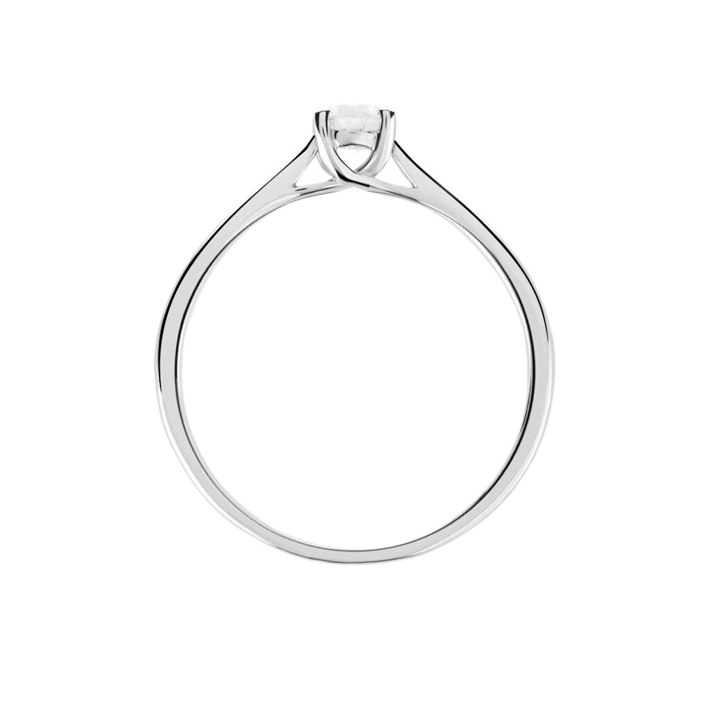 Bague Solitaire Or Blanc Aphrodite Diamant - Bagues solitaires Femme | Histoire d’Or