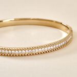 Bracelet Jonc Marie-baptistine Plaqu&eacute; Or Jaune Oxyde De Zirconium - Bracelets joncs Femme | Histoire d&rsquo;Or