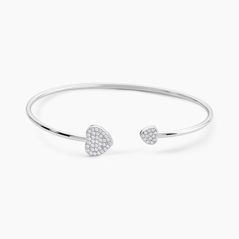 Bracelet Jonc Domitylle Argent Blanc Oxyde De Zirconium - Bracelets joncs Femme | Histoire d&rsquo;Or