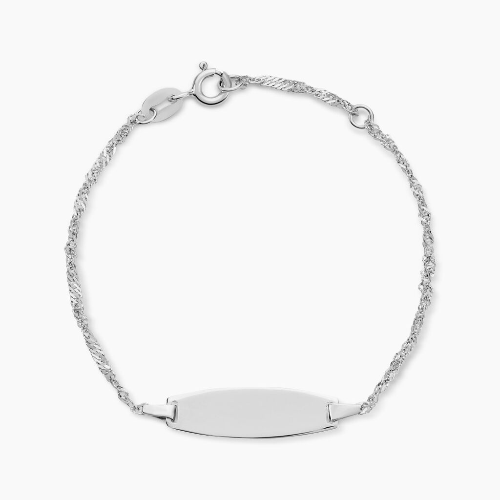 Bracelet Identitée Myline Argent Blanc - Gourmettes Femme | Histoire d’Or