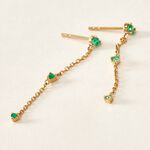 Boucles D'oreilles Pendantes Emeald Is The New Black Or Jaune Emeraude - Boucles d'oreilles pendantes Femme | Histoire d&rsquo;Or