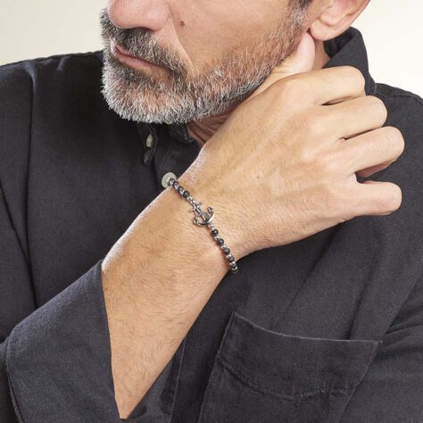Bracelet Arris Acier Blanc Onyx - Bracelets Lithothérapie Homme | Histoire d’Or