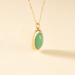 Collier Veina Plaqu&eacute; Or Jaune Aventurine - Colliers Femme | Histoire d&rsquo;Or