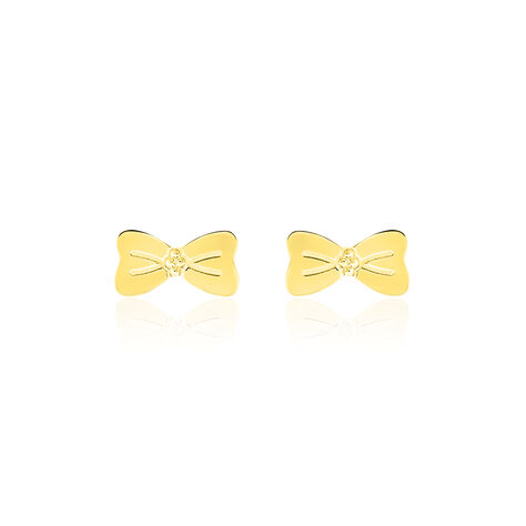 Boucles D'oreilles Puces Evonne Noeud Or Jaune - Clous d'oreilles Enfant | Histoire d’Or